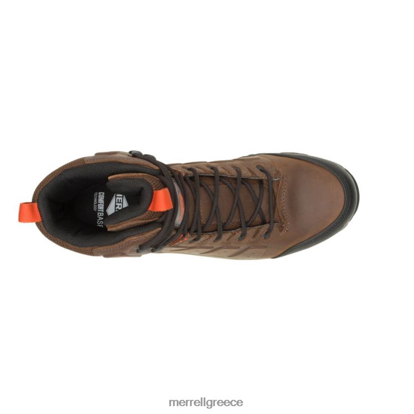 4FVVXX123 Phasebound 2 mid waterproof cf (j005055) γη/πορτοκαλί Merrell