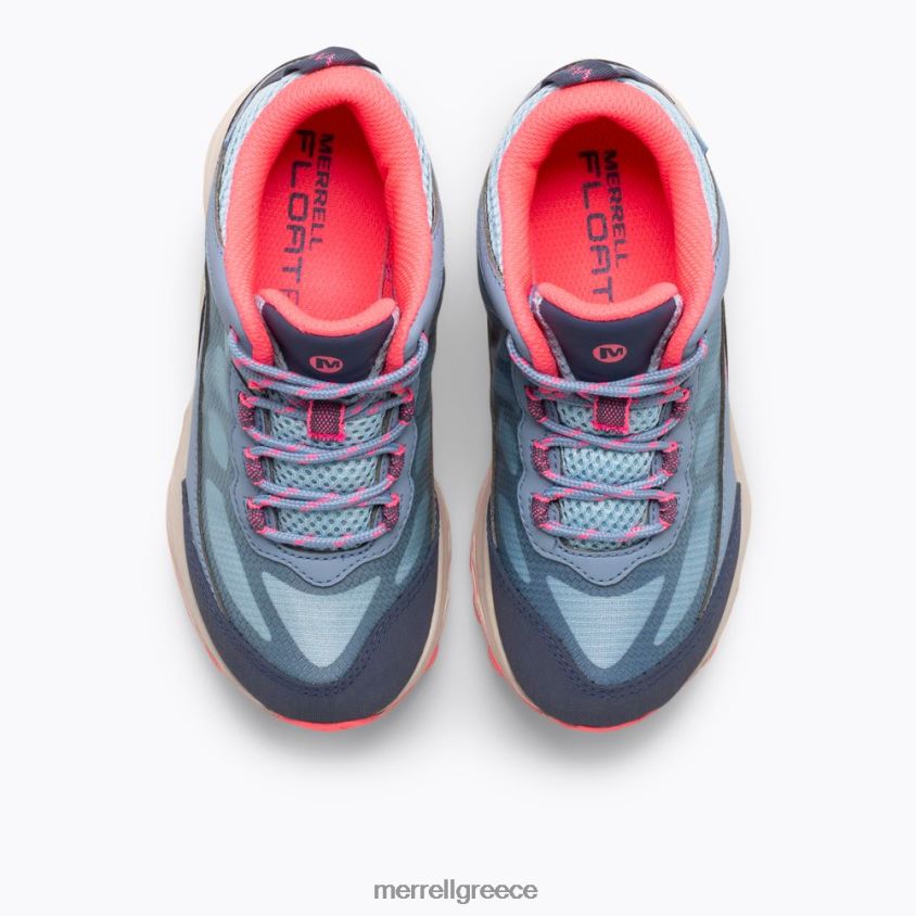 4FVVXX1382 ταχύτητα moab μεσαίο αδιάβροχο (mk165213) σκονισμένο μπλε/κοραλί Merrell