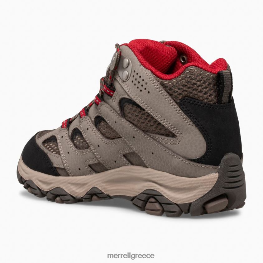 4FVVXX1430 moab 3 μεσαία αδιάβροχη μπότα (mk265701) ογκόλιθος/κόκκινο Merrell