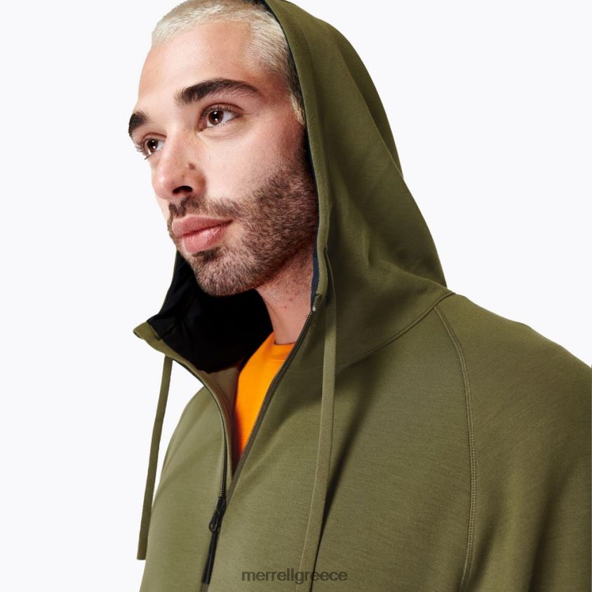 4FVVXX159 momentum hoody (jms26762-326) σκονισμένη ελιά Merrell