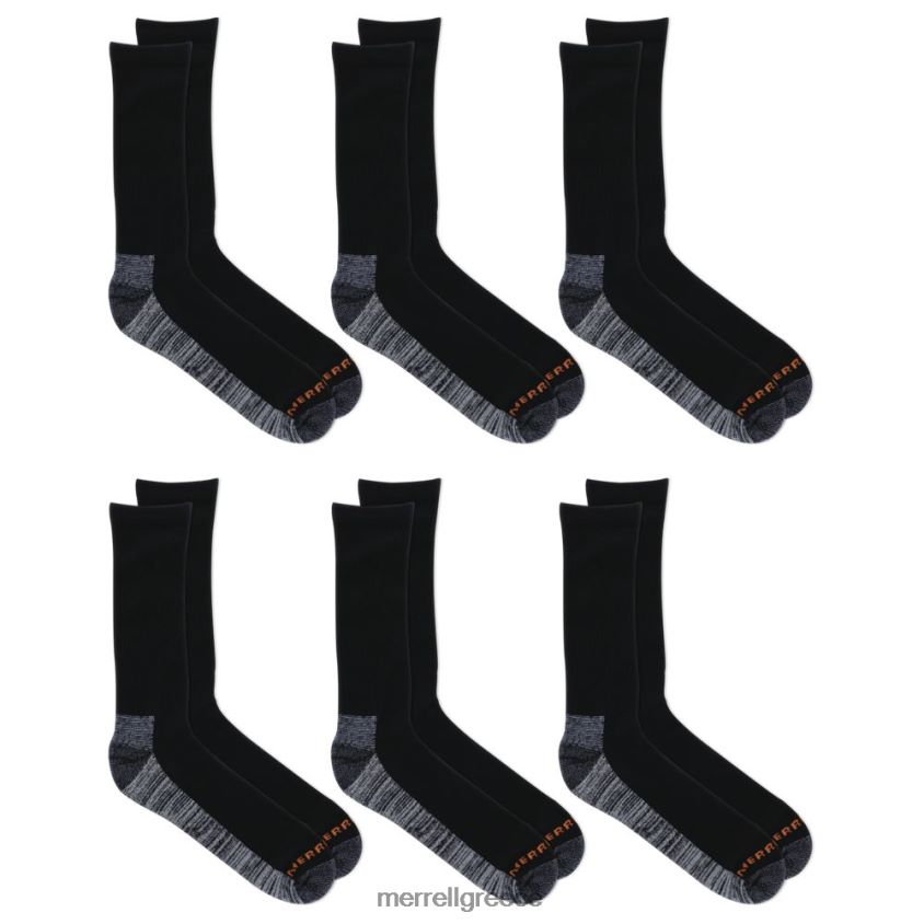 4FVVXX266 Πακέτο 6 κάλτσας πλήρωμα εργασίας (jss26719-010) μαύρος Merrell