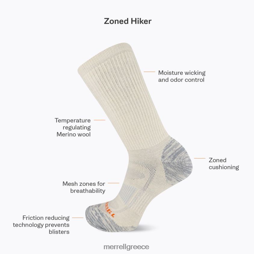 4FVVXX523 πεζοπορική κάλτσα χαμηλής κοπής ζωνών (jsf25749-012) όνυχας Merrell