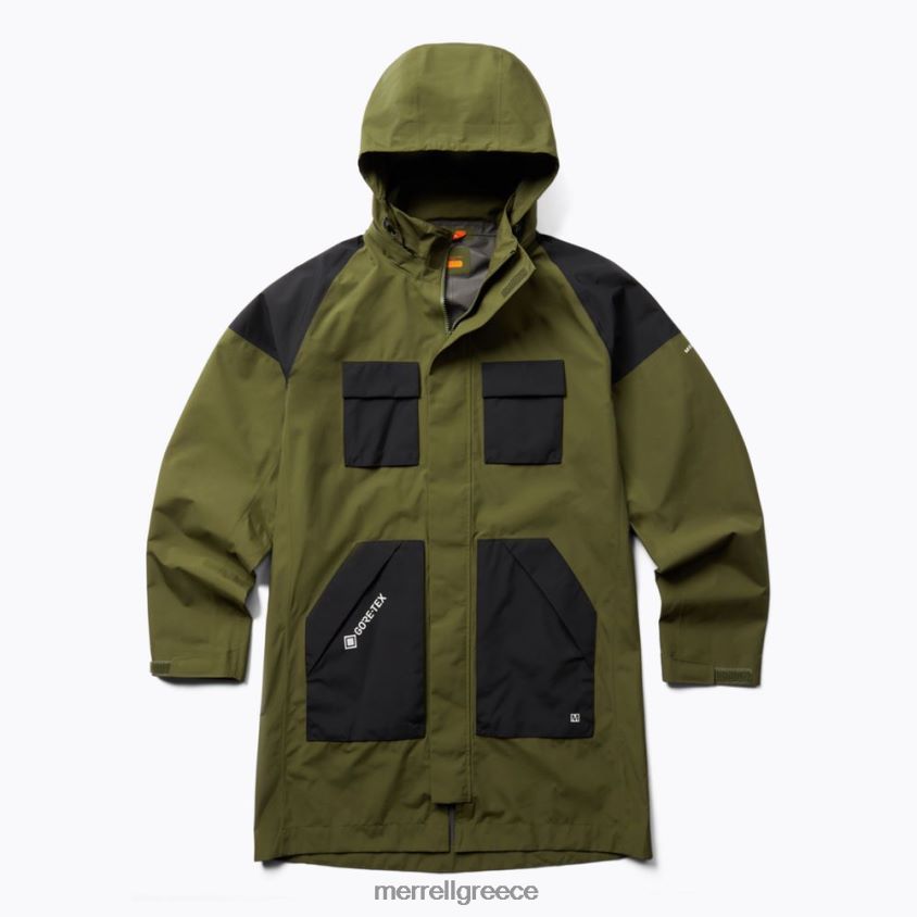 4FVVXX797 parka τσέπης φορτίου gore-tex (jmf26677-326) σκονισμένη ελιά Merrell