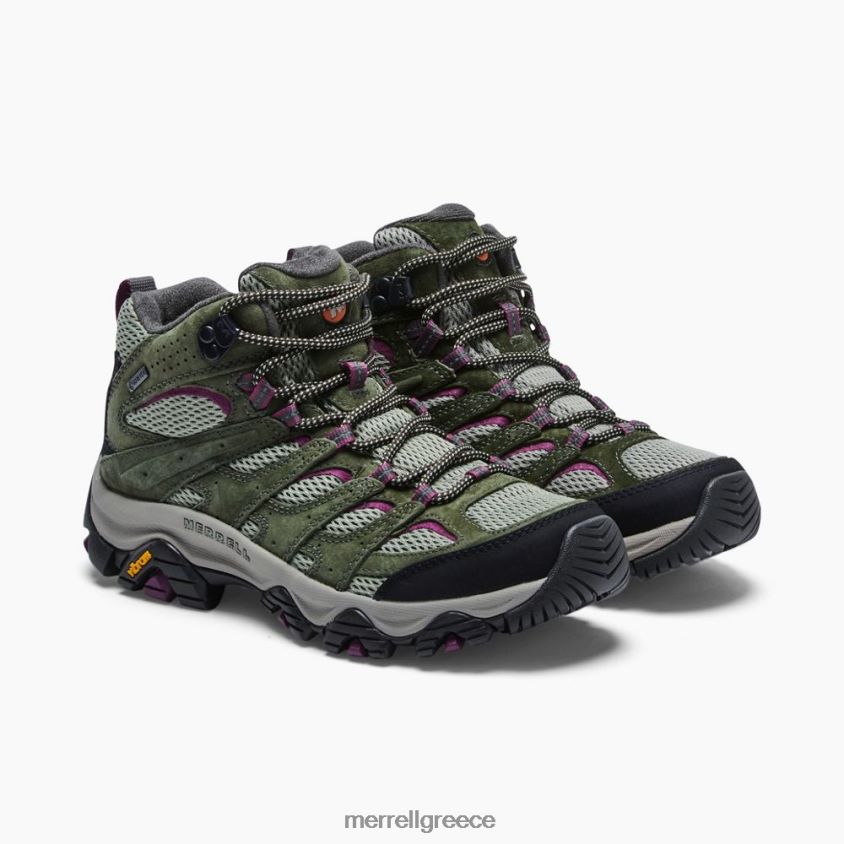 4FVVXX899 moab 3 mid gore-tex (j035818) λειχήνα/μουριά Merrell
