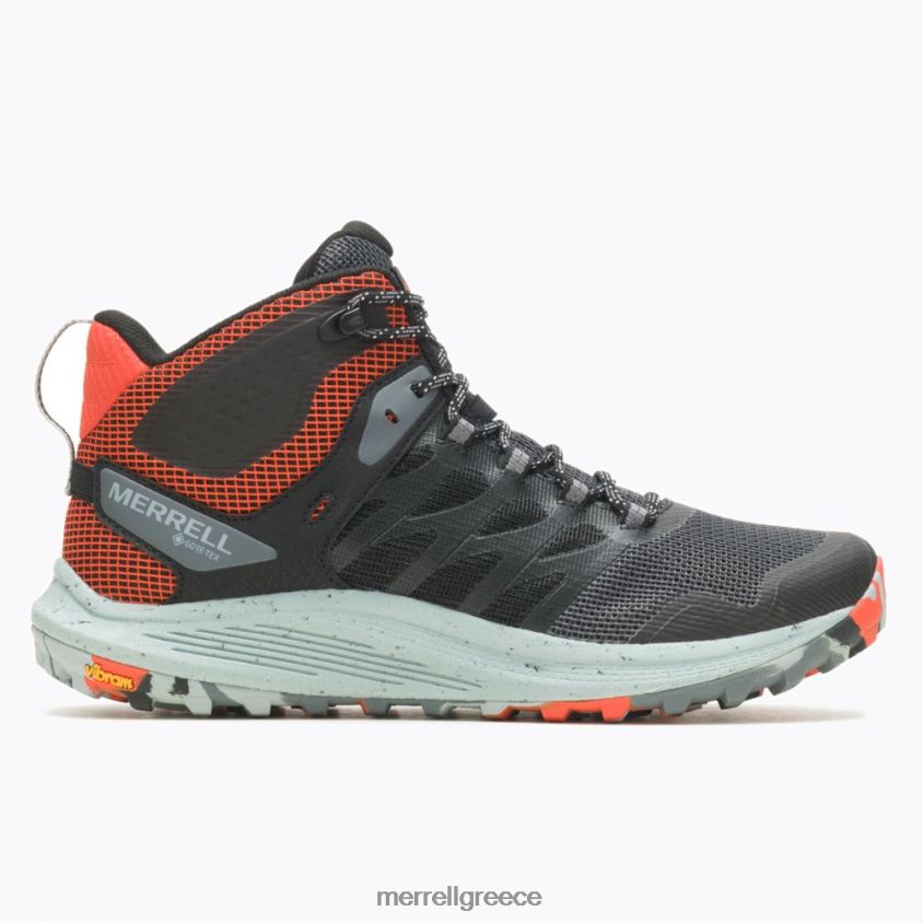 4FVVXX42 nova 3 mid gore-tex (j067615) μαύρο/μανταρίνι Merrell