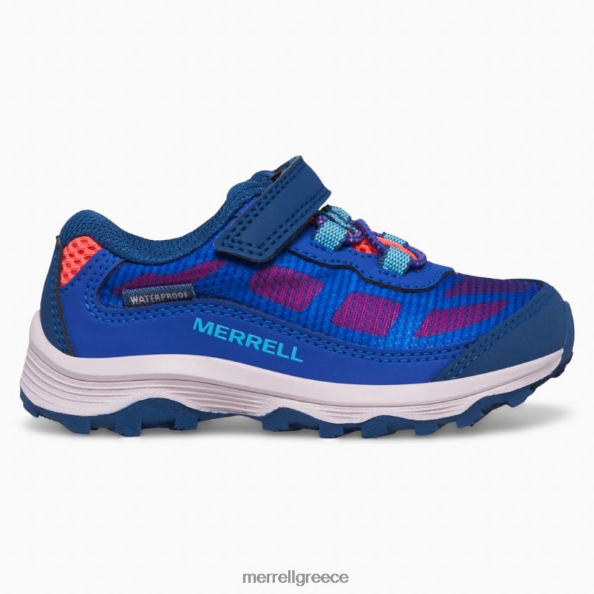 4FVVXX1369 ταχύτητα moab χαμηλή a/c jr. αδιάβροχο sneaker (ml167123) μπλε/μούρο/τιρκουάζ Merrell